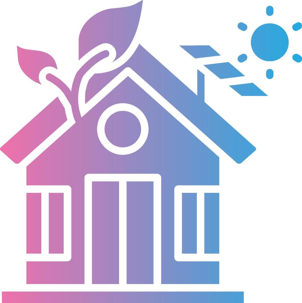 Eco Home Elegant Shape Symbol vector