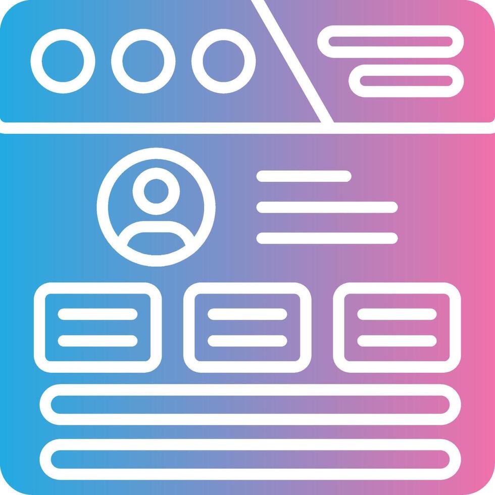 Profile Gradient Style Element vector