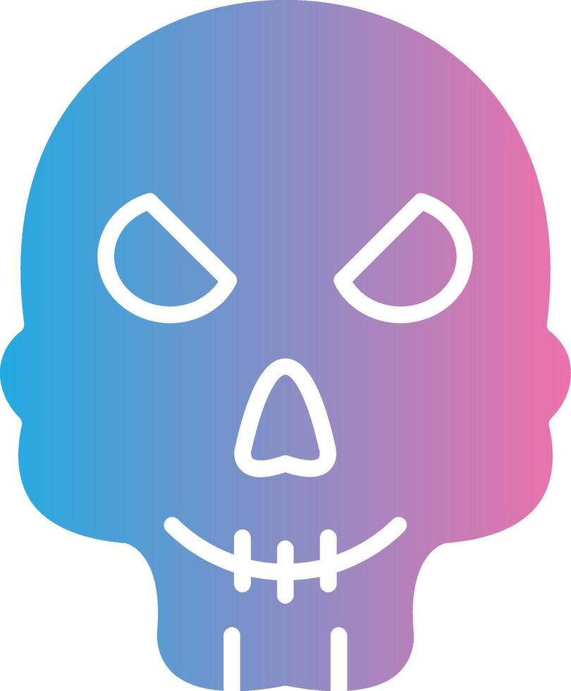 Skull Iconic Line Form vector