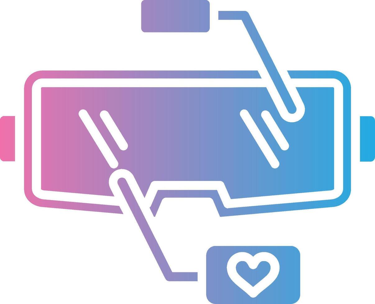 Virtual Reality Glasses Dark Mode Symbol vector