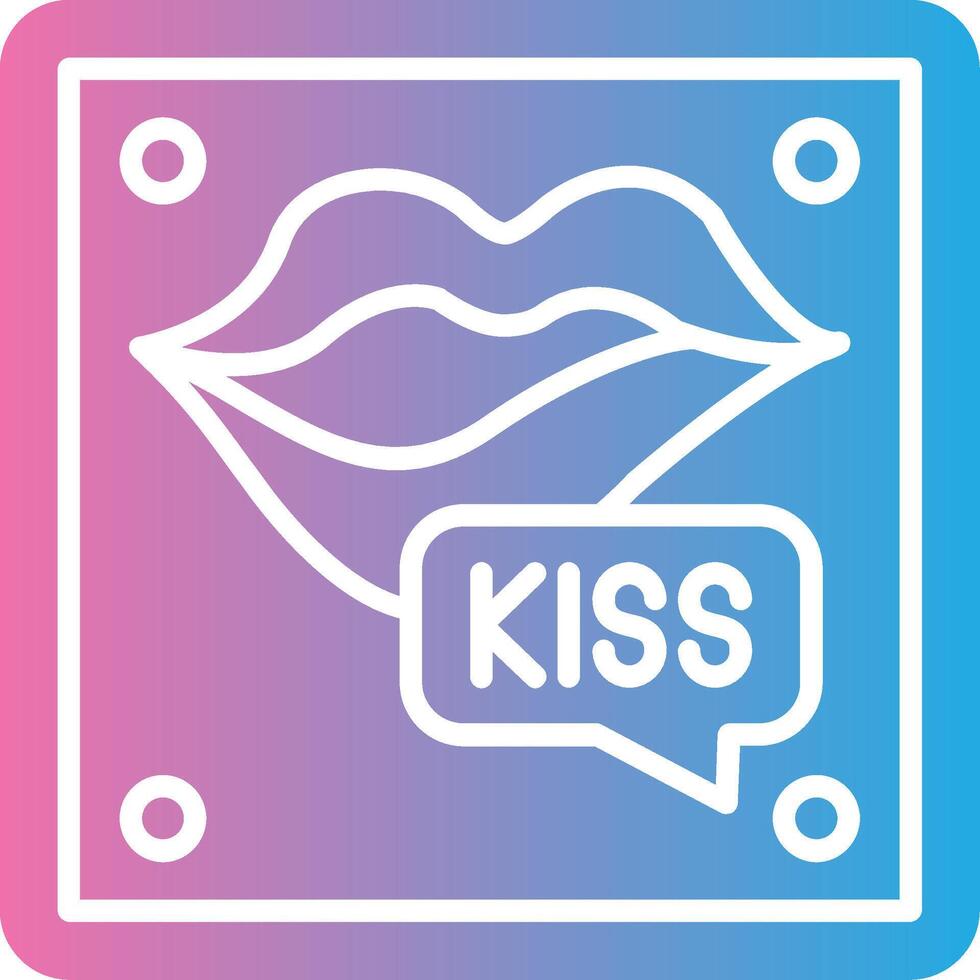 Kiss Handcrafted UI Symbol vector