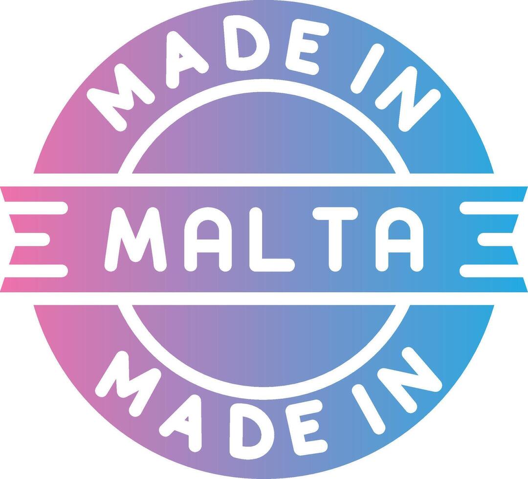 Made In Malta 3D Interface Shape vector