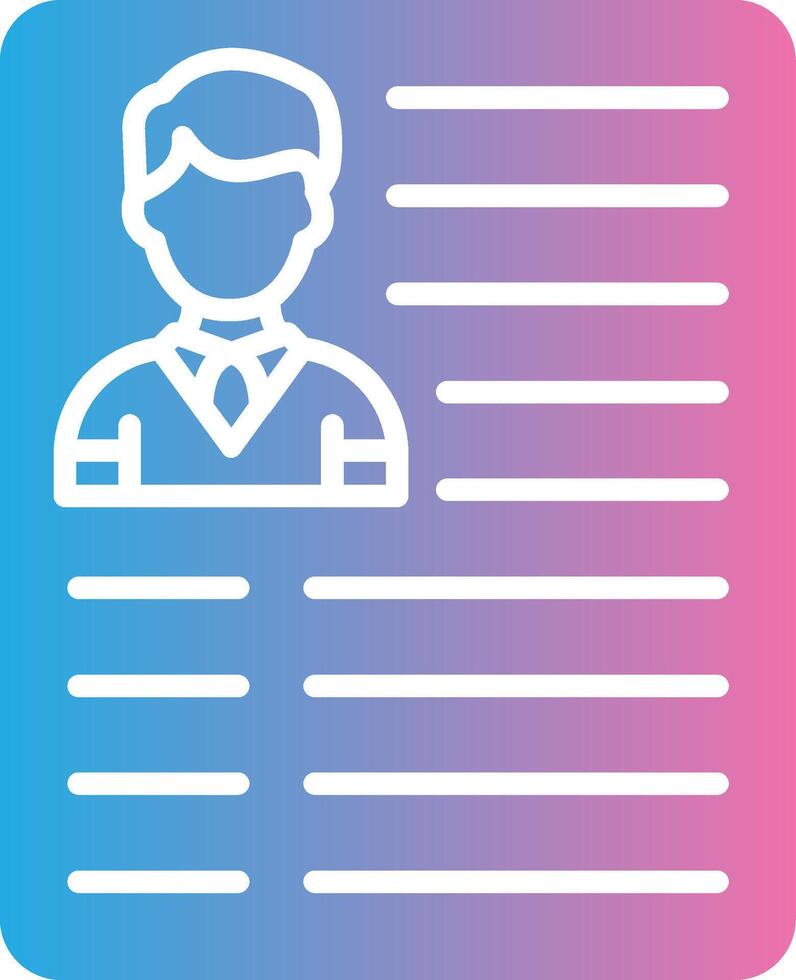 Resume Gradient Themed Symbol vector