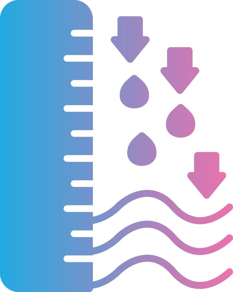 Water Level Minimal Art Object vector