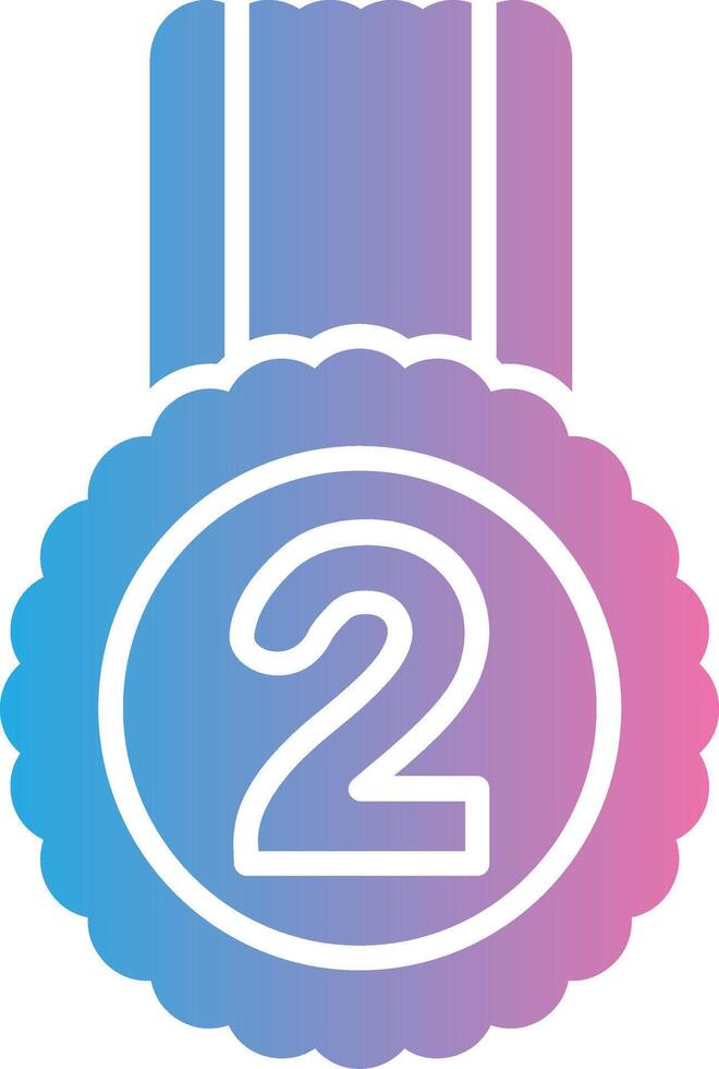 2nd Prize Neon UI Symbol vector