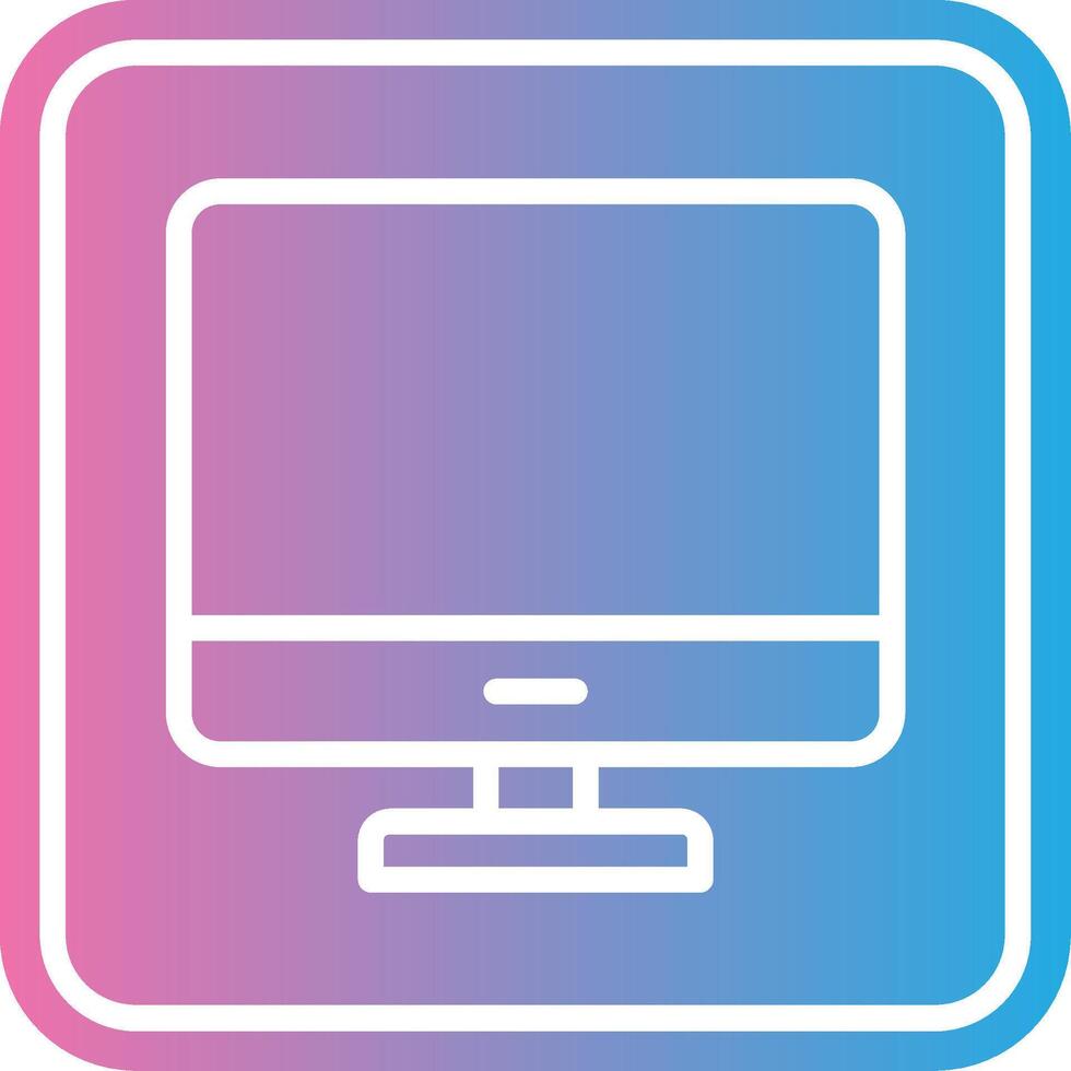 Monitor Stylized Flat Drawing vector