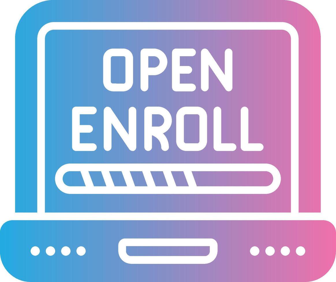 Open Enrollment Compact Web Symbol vector