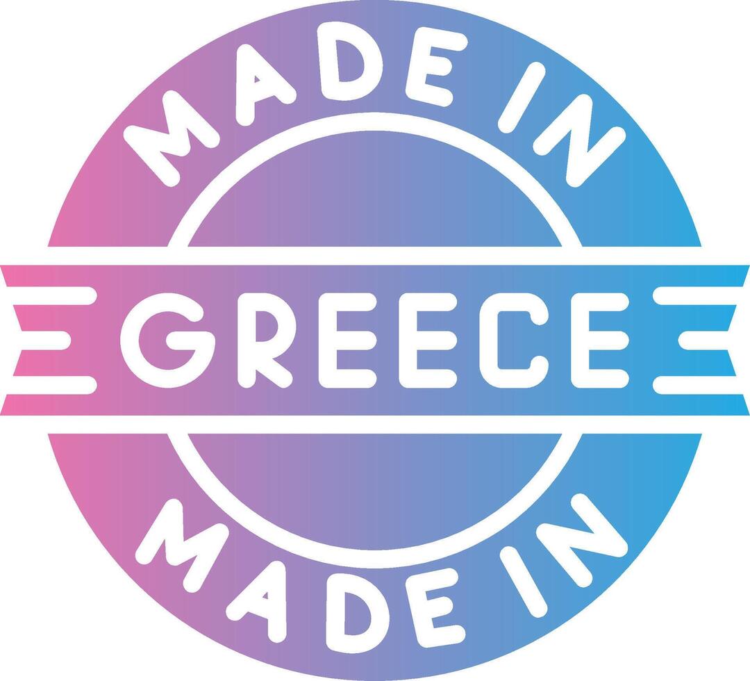 Made In Greece Futuristic UI Mark vector