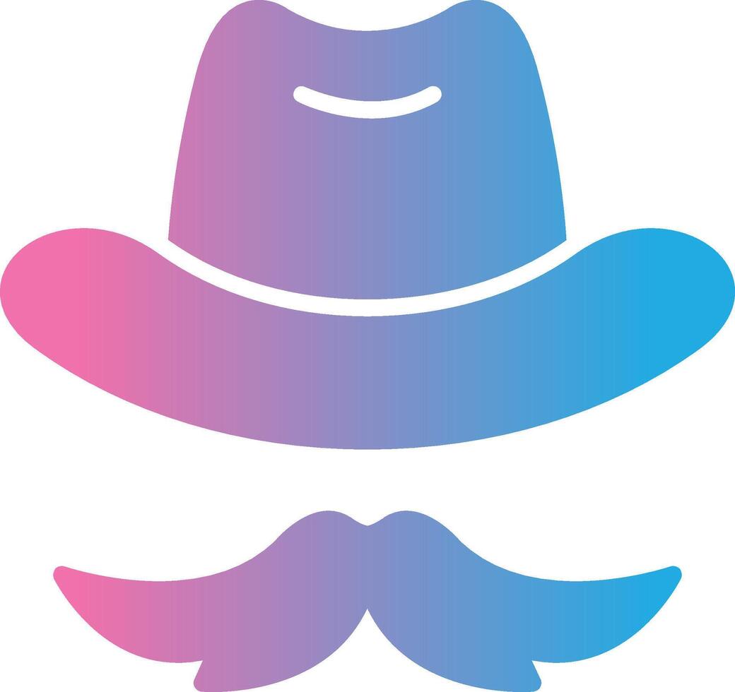 Mustache Outlined Concept Piece vector