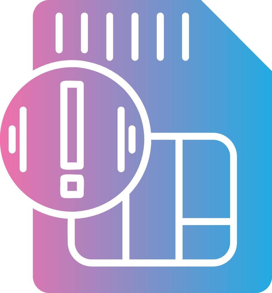 Sim Card Coded UI Symbol vector