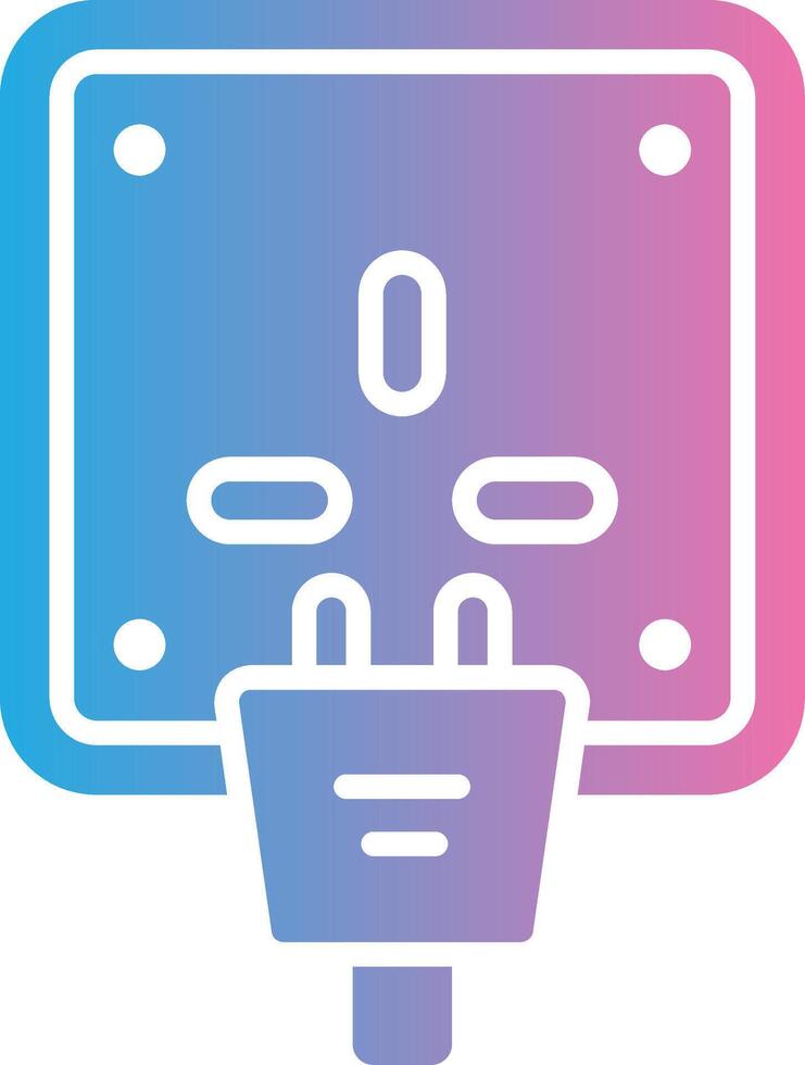 Socket Monochrome Line Graphic vector