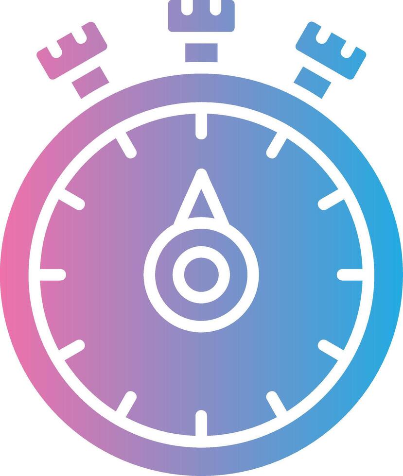 Chronometer Flat Symbol vector