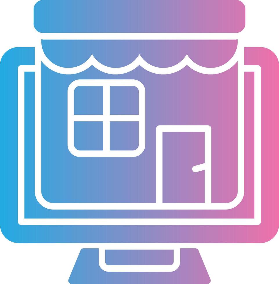 Online Store High Contrast Badge vector