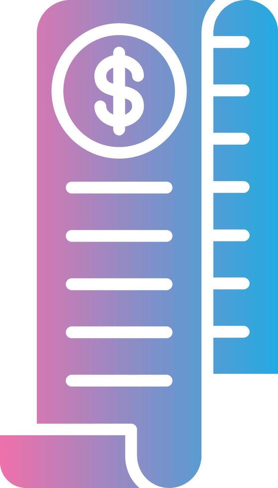 Receipt Iconic Line Form vector