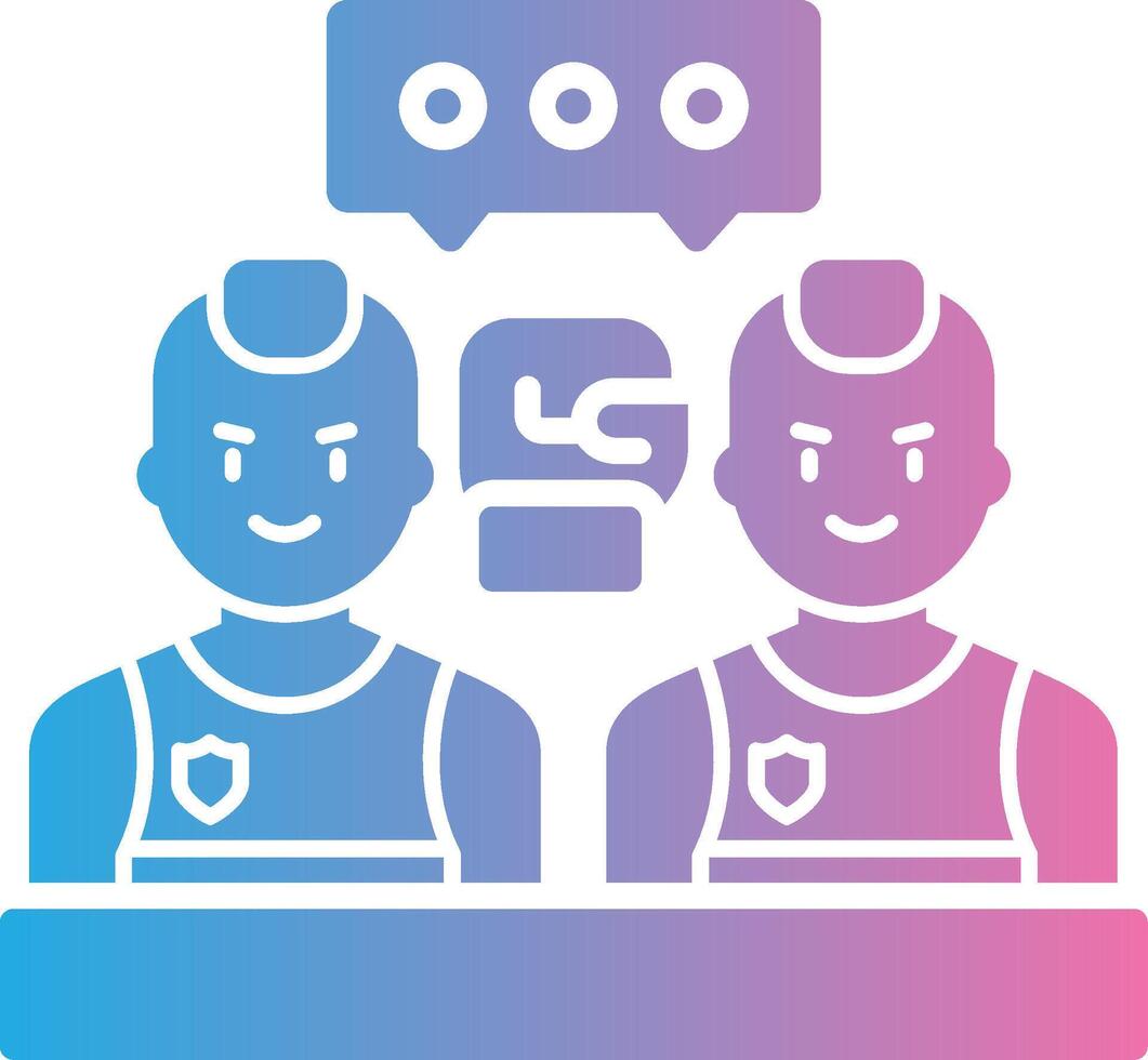 Talk Bold Outline Badge vector