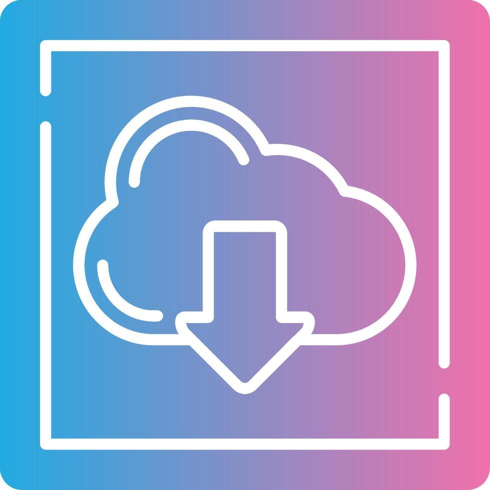 Cloud Download Smooth App Visual vector
