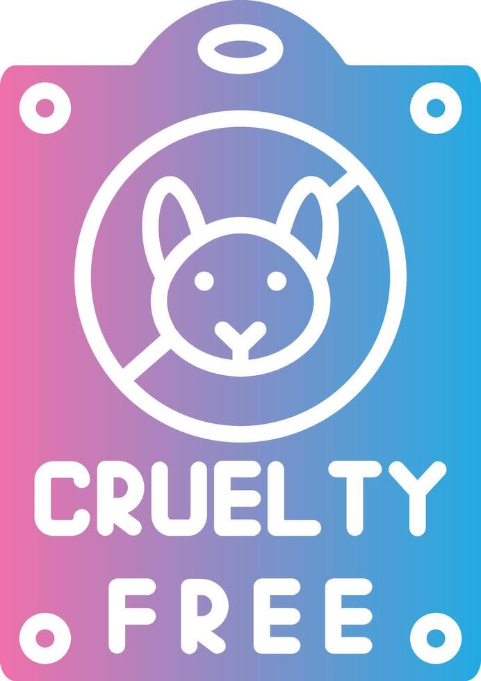 Cruelty Free Flat UI Form vector