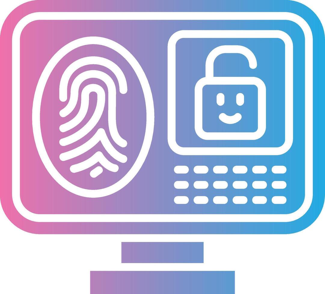 Cyber Security 3D Interface Shape vector