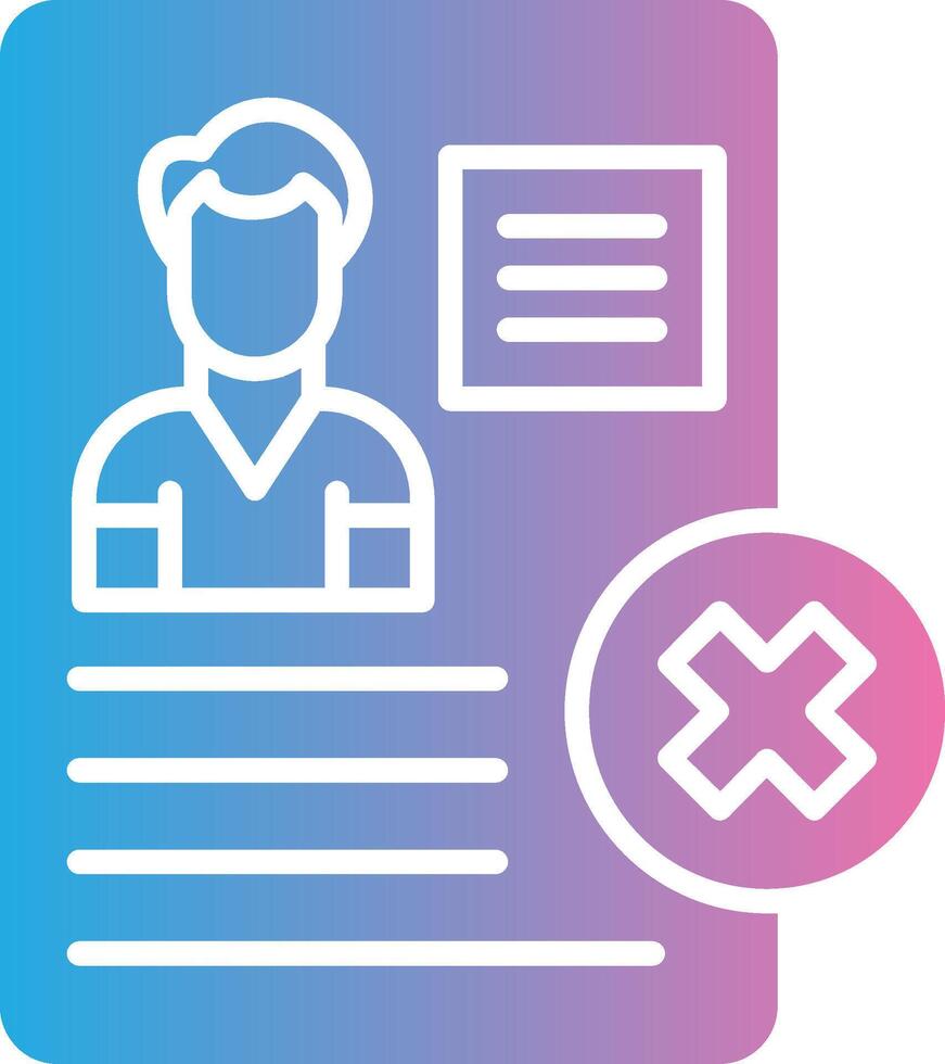 Denied Bold Outline Badge vector