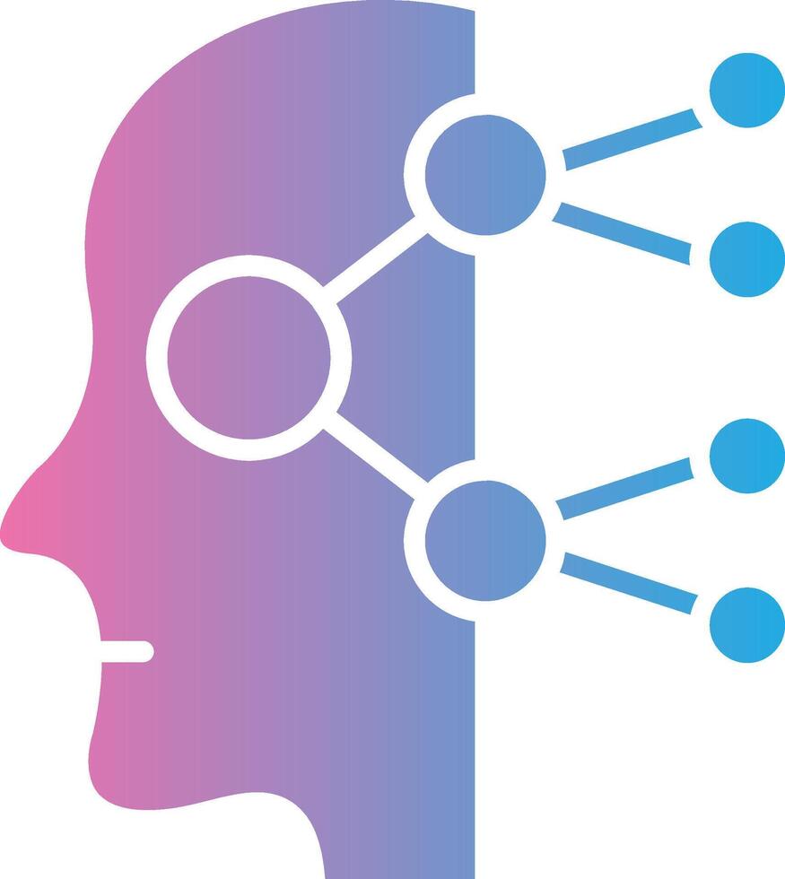 Neural Network High Contrast Badge vector