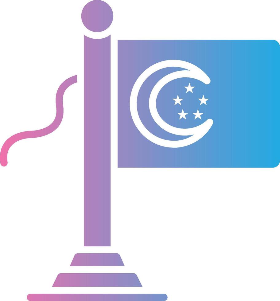 Singapore Flag Pastel Tone Form vector