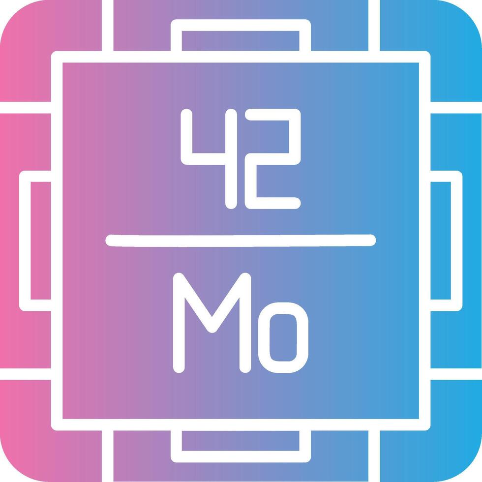 Molybdenum Thin Graphic Shape vector