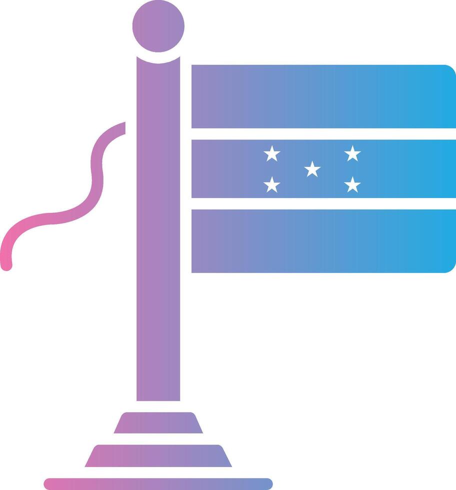 Honduras Flag Flat Symbol vector