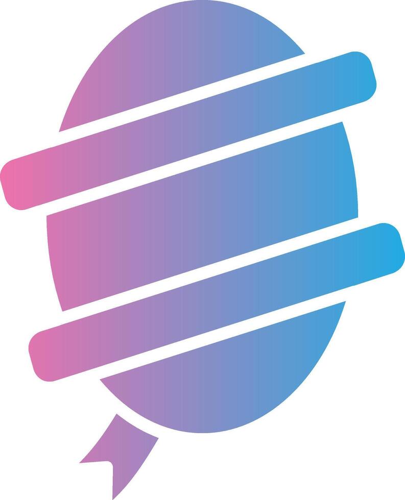 Circle Ribbon Soft Outline Graphic vector