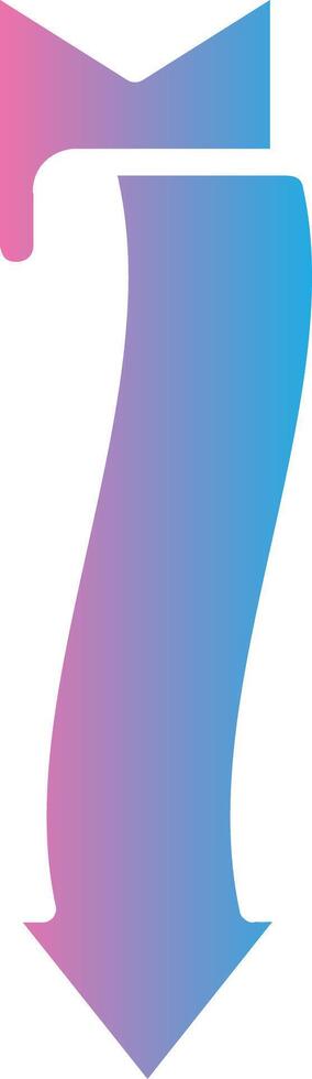 Down Arrow Pastel Color Graphic vector