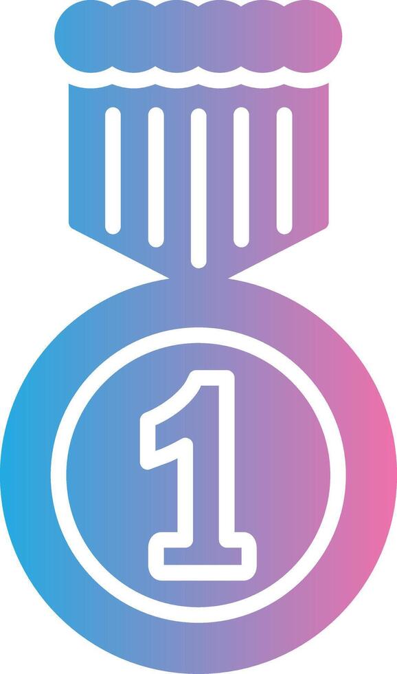 1st Prize Gradient Themed Symbol vector