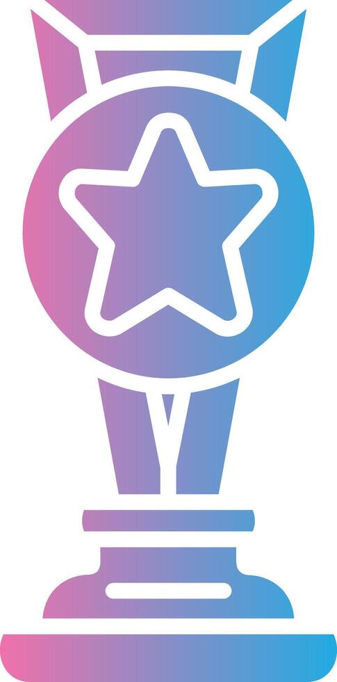 Trophy Star Solid Fill Symbol vector
