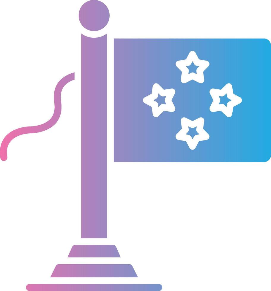 Micronesia Flag High Detail Shape vector