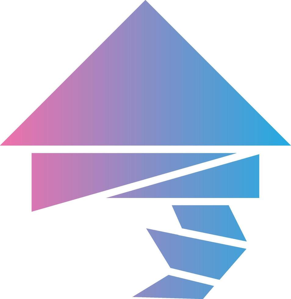 Triangle Shape Pixel Style Badge vector