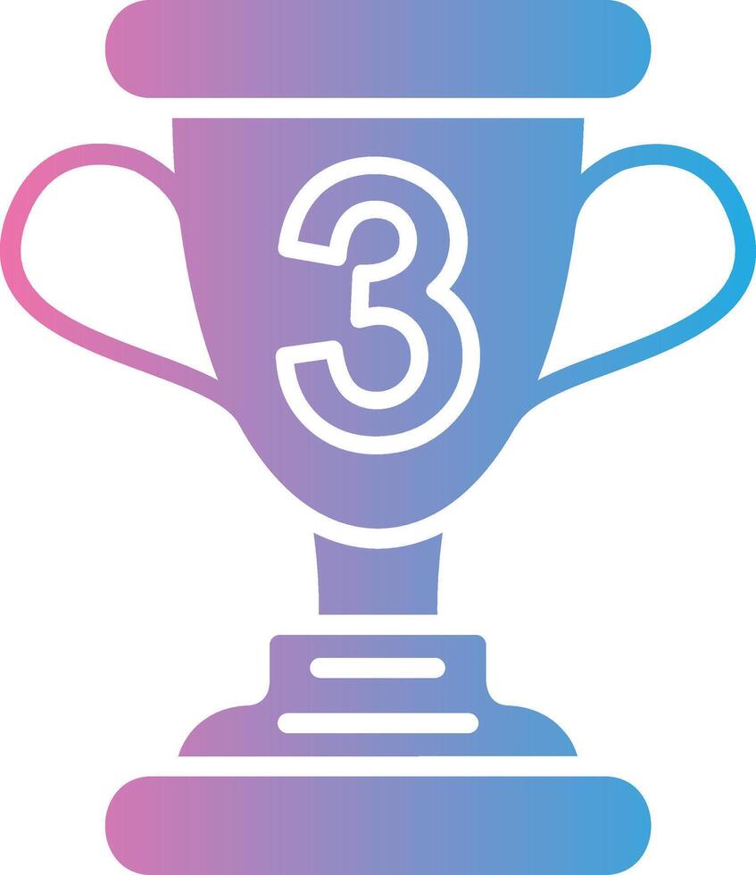 3rd Prize Crisp Outline Artwork vector