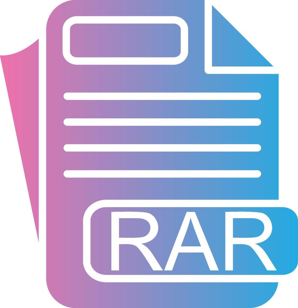 RAR Shadowed Flat Design vector