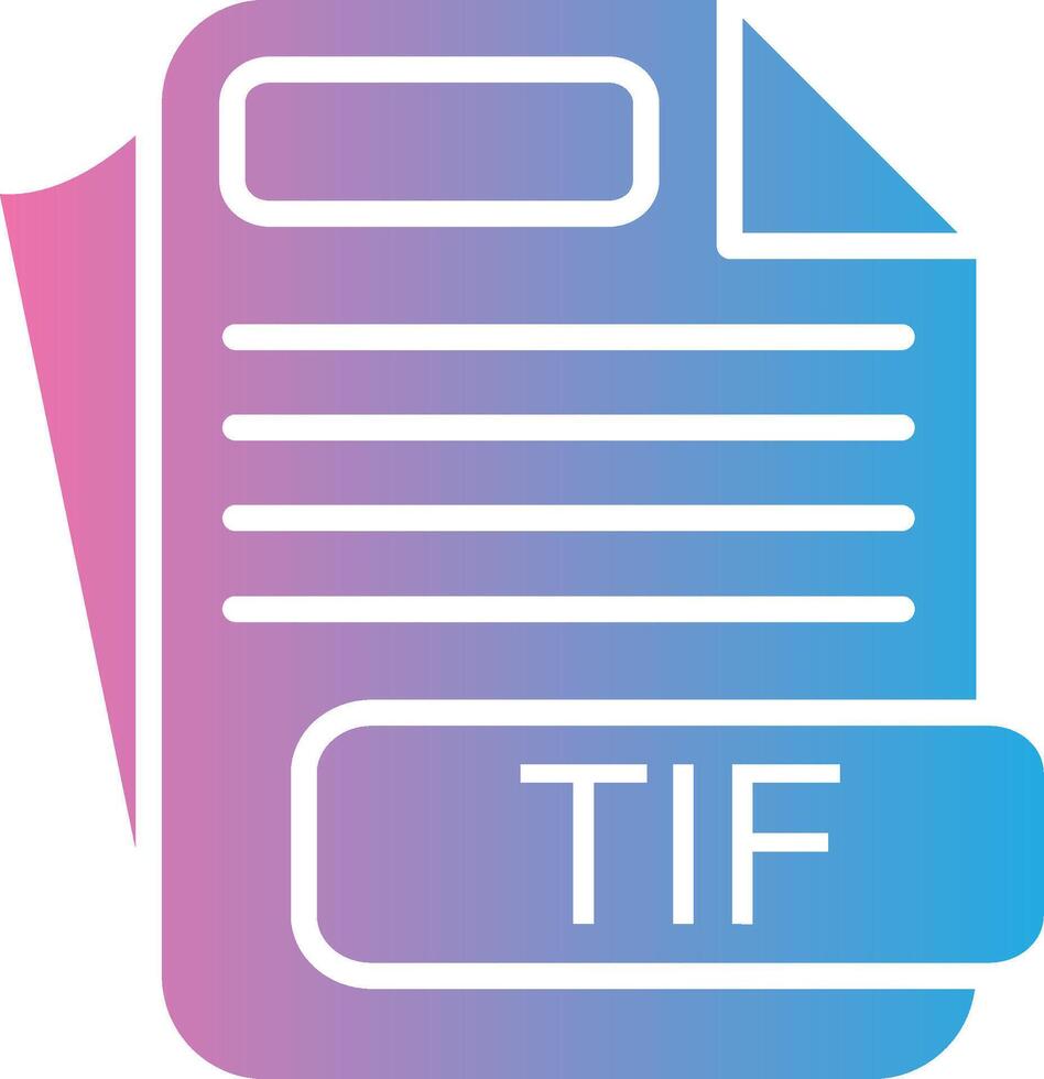 TIF Monochrome Line Graphic vector