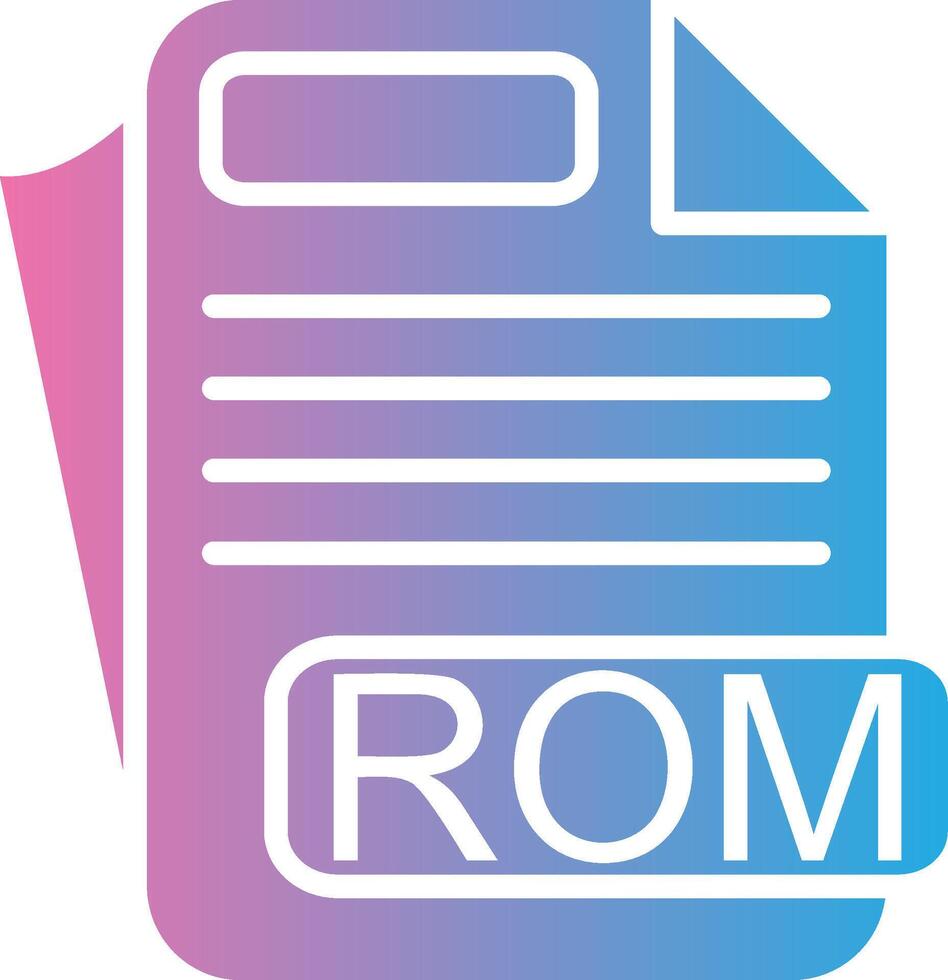 ROM Shadowed Flat Design vector