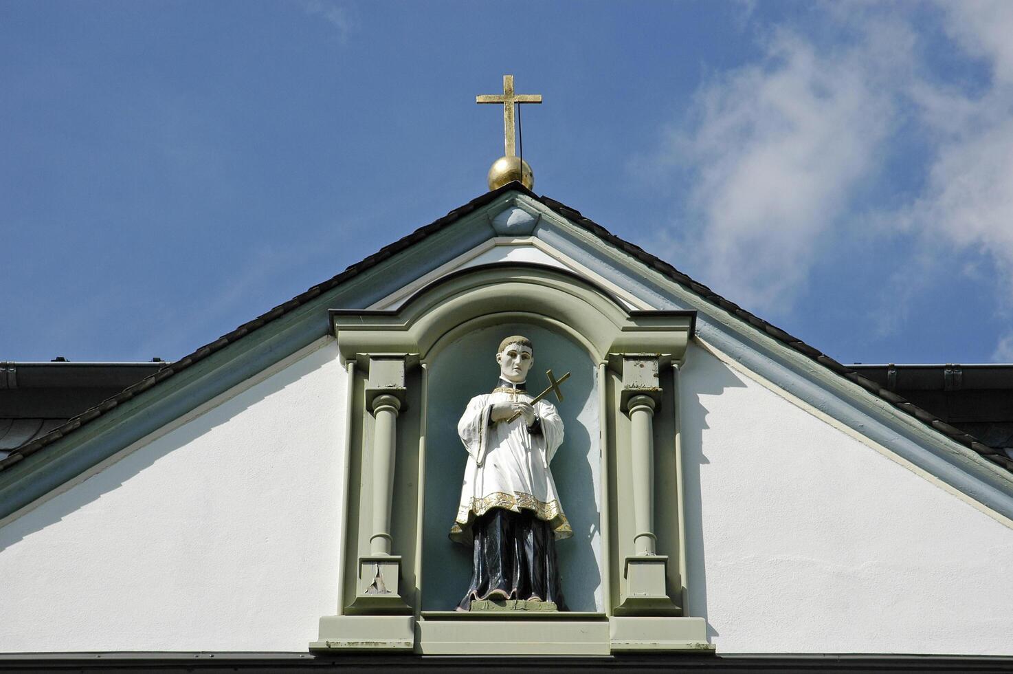Statue of st mary of the angels, klosterneuburg, german photo