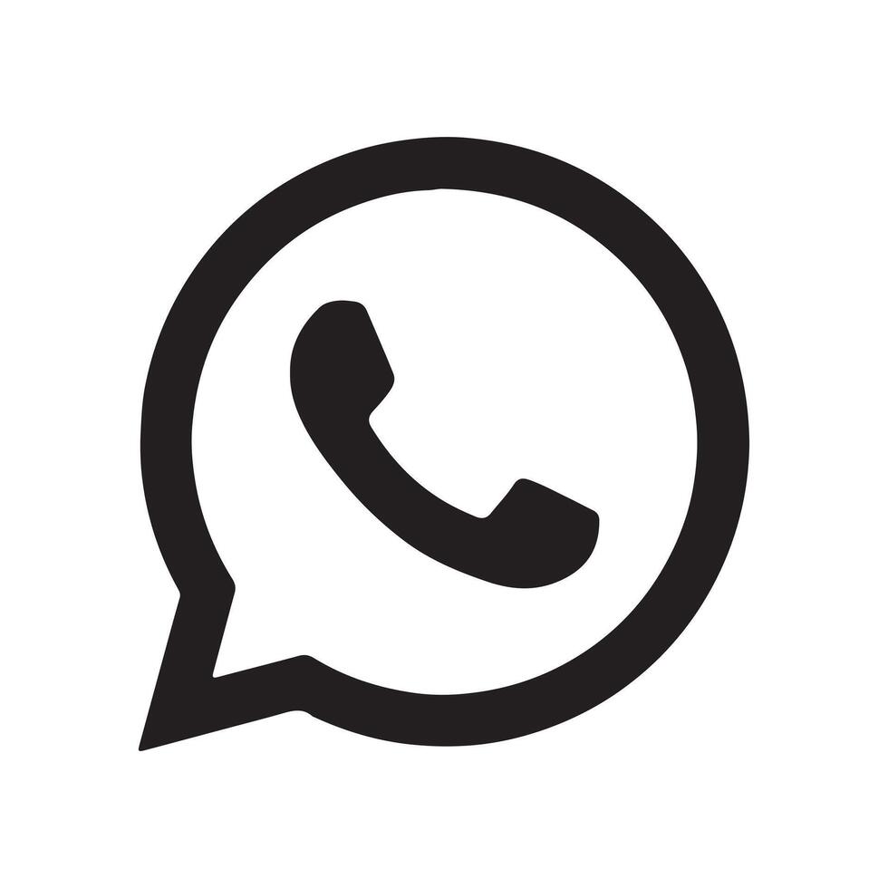 whatsapp Logo Social Media Icon vector
