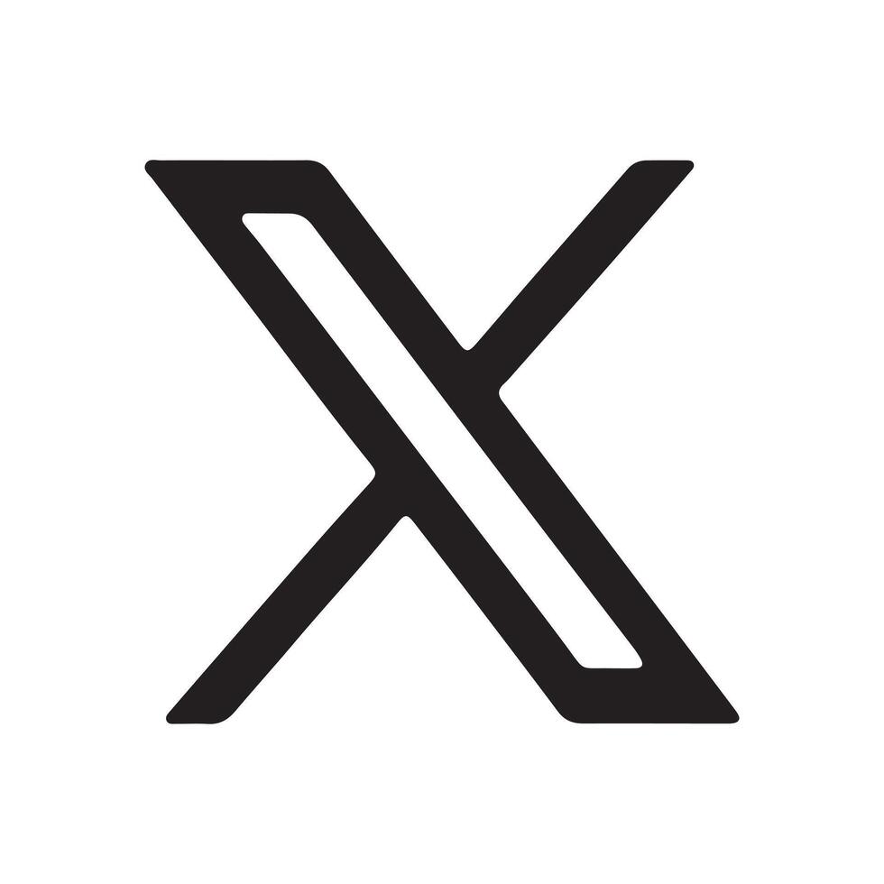 Bold X Symbol for Branding and Presentation vector