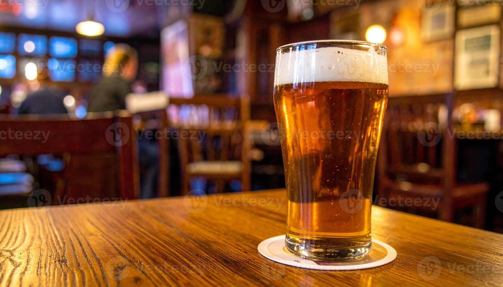 pint of ale in pub photo