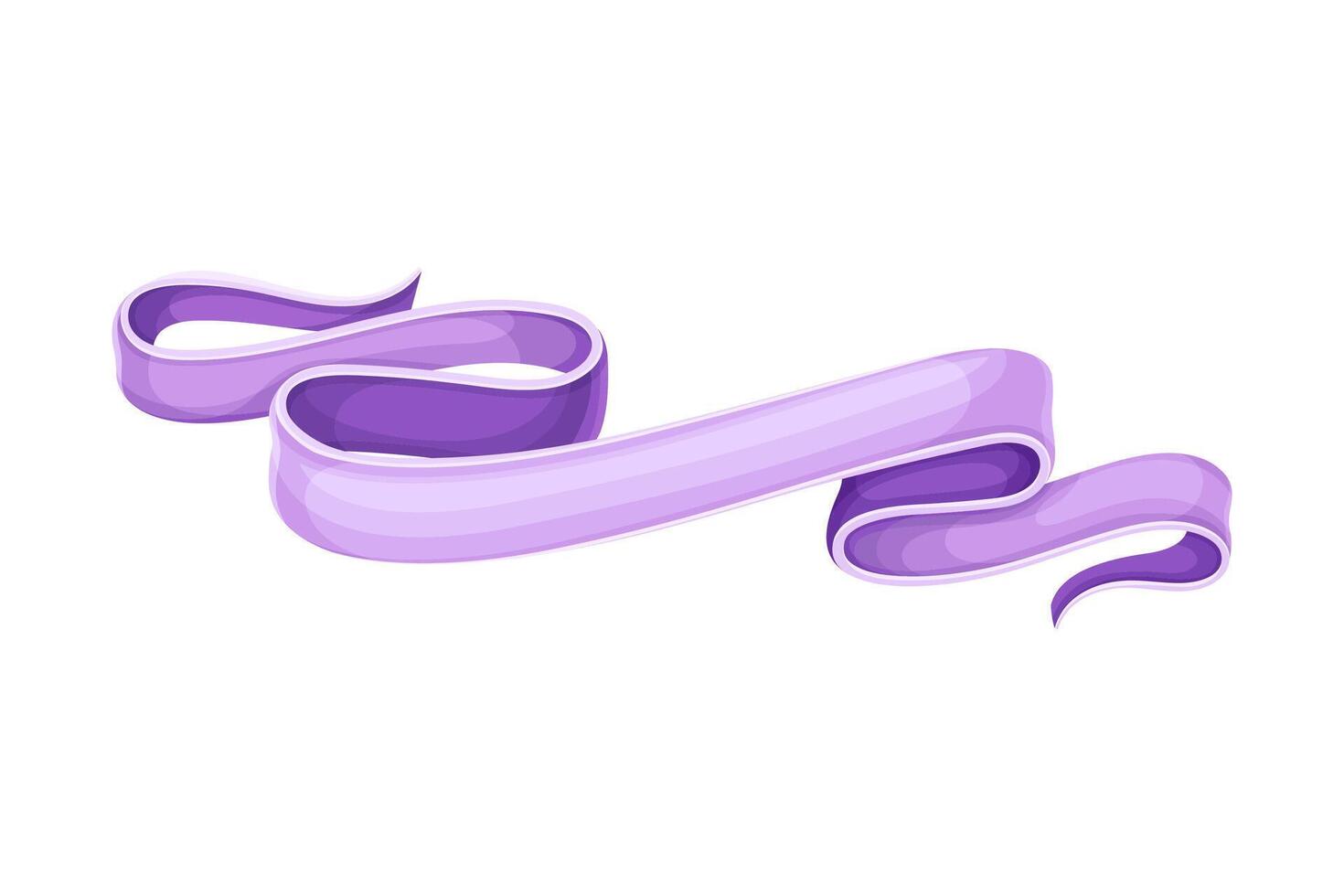 Purple blank ribbon banner illustration on white background vector