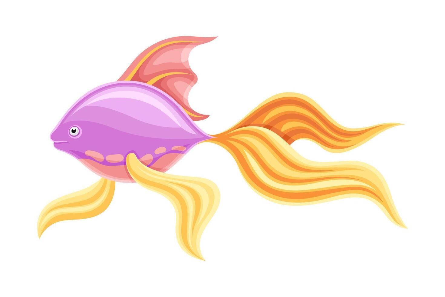 Marine tropical fish. Beautiful colorful exotic fish illustration vector