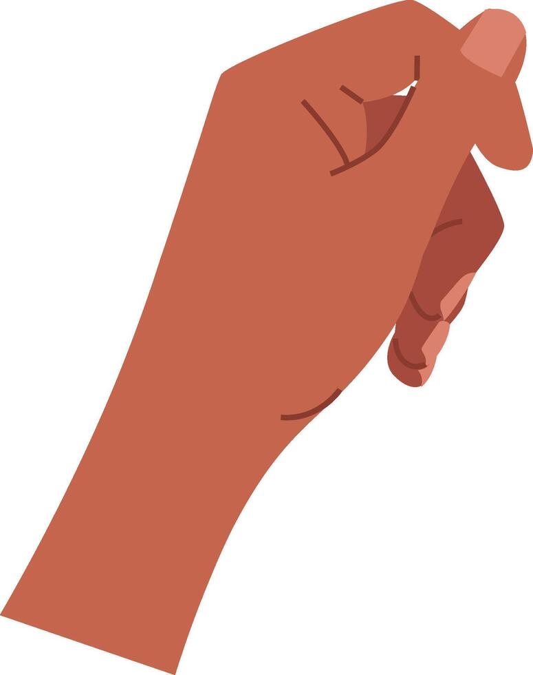 Hand in Pinching Gesture Design vector