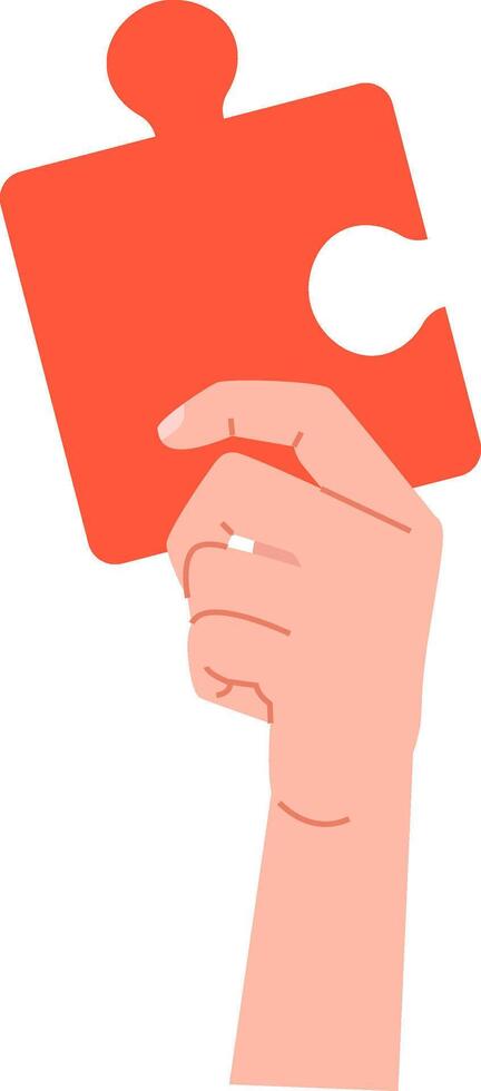 Hand Holding Puzzle vector