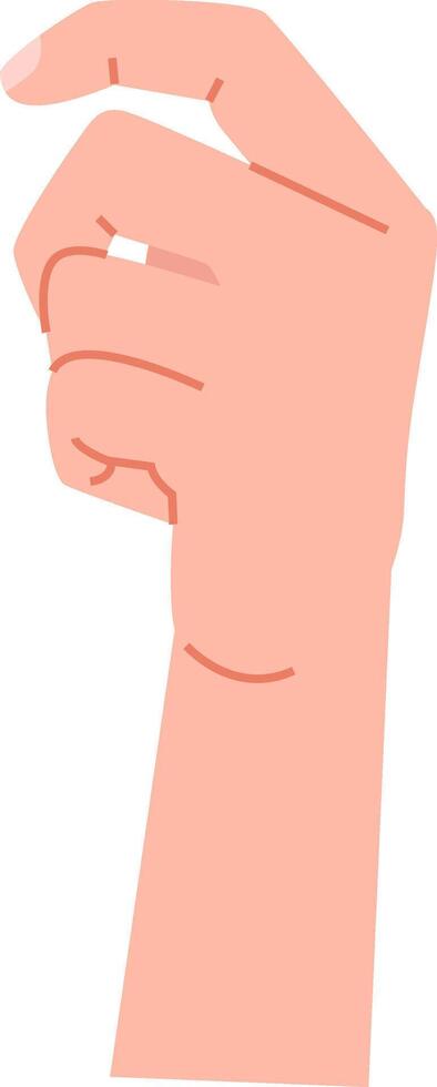 Hand Making a Fist Gesture vector