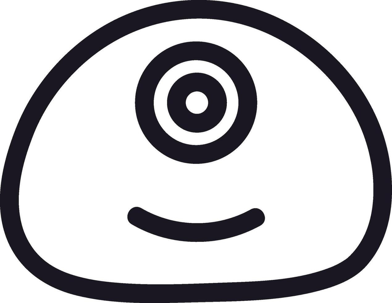 Simple Robot Face Doodle vector
