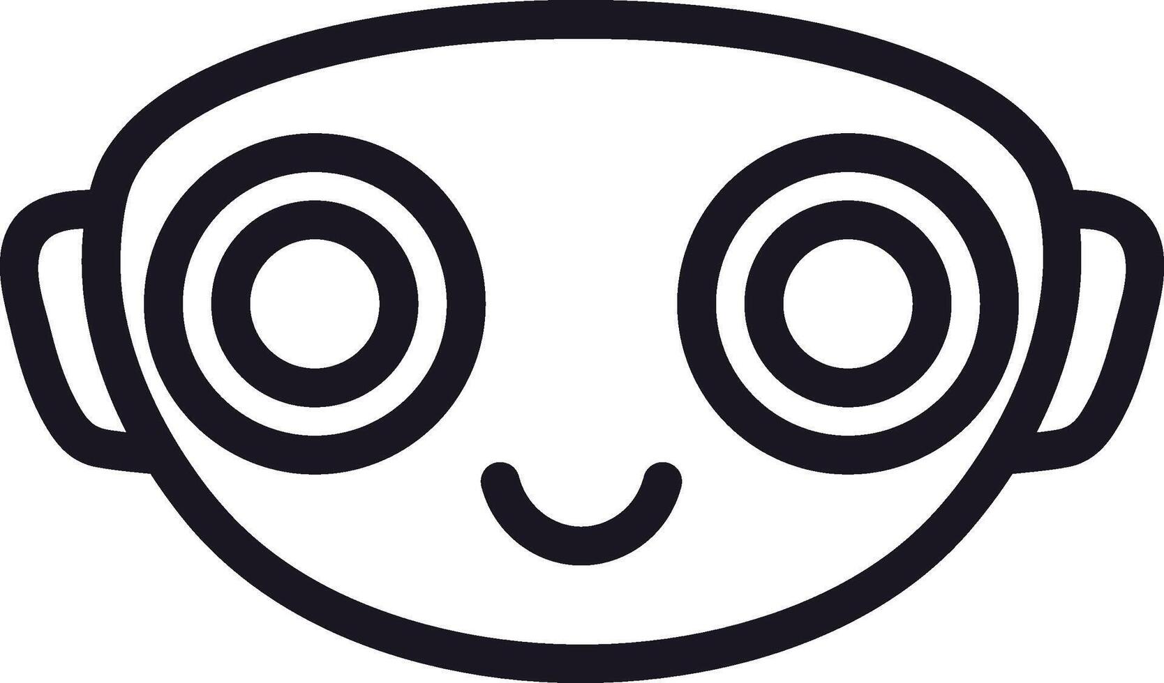 Cute Robot Face Doodle Sign vector