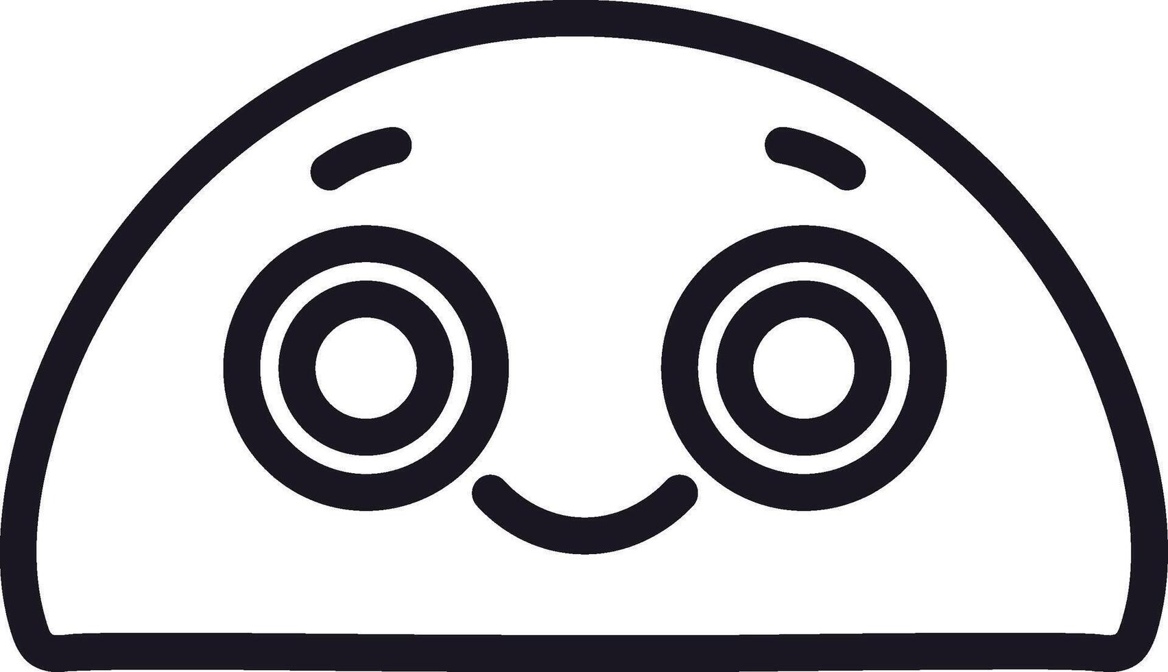 Smiling Robot Face Doodle Symbol vector