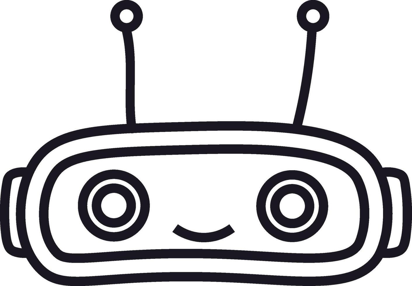 Cute Robot with Antenna vector